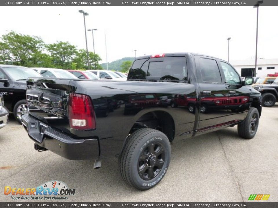 2014 Ram 2500 SLT Crew Cab 4x4 Black / Black/Diesel Gray Photo #6