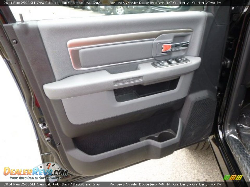 2014 Ram 2500 SLT Crew Cab 4x4 Black / Black/Diesel Gray Photo #11