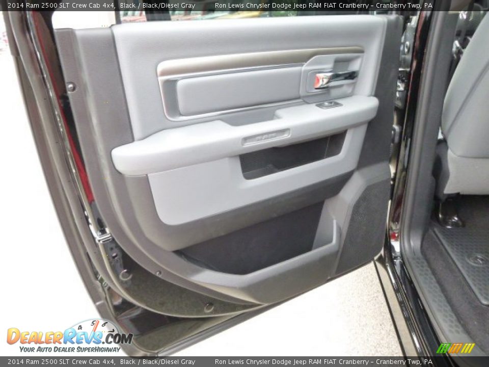 2014 Ram 2500 SLT Crew Cab 4x4 Black / Black/Diesel Gray Photo #13