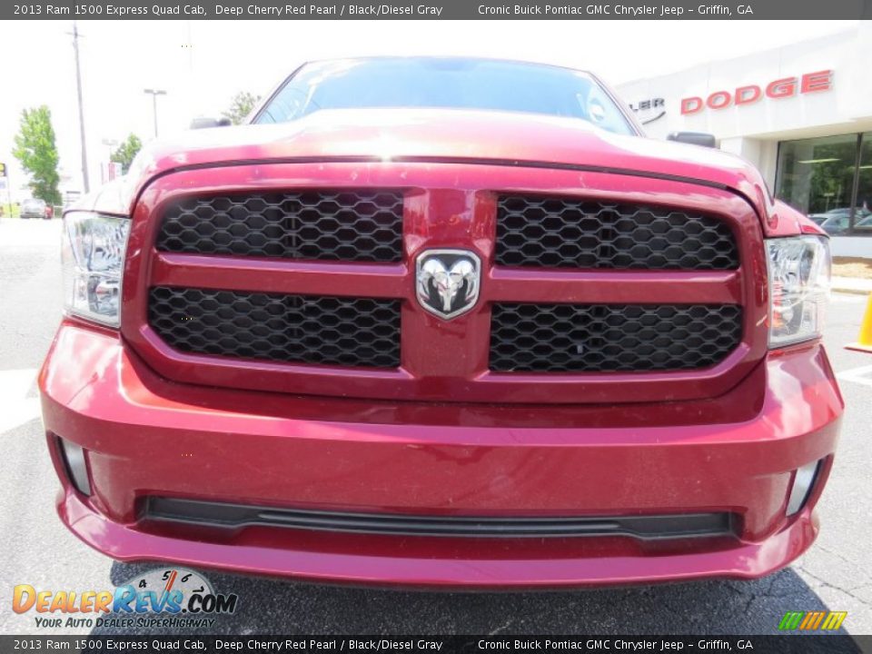 2013 Ram 1500 Express Quad Cab Deep Cherry Red Pearl / Black/Diesel Gray Photo #2