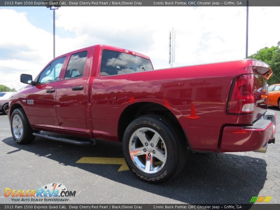 2013 Ram 1500 Express Quad Cab Deep Cherry Red Pearl / Black/Diesel Gray Photo #5