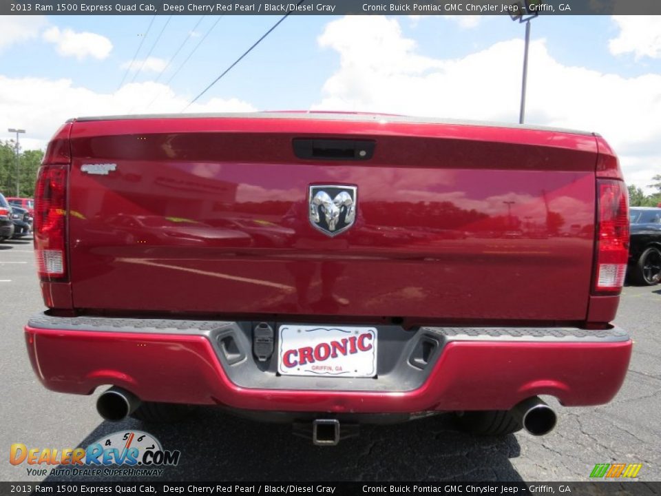2013 Ram 1500 Express Quad Cab Deep Cherry Red Pearl / Black/Diesel Gray Photo #6