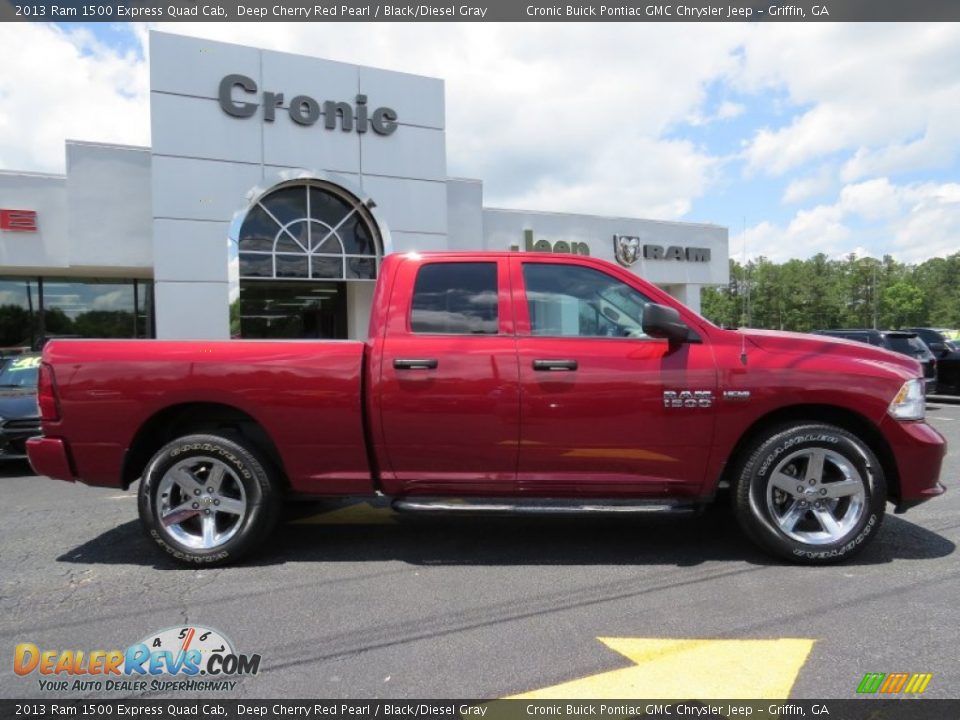 2013 Ram 1500 Express Quad Cab Deep Cherry Red Pearl / Black/Diesel Gray Photo #8