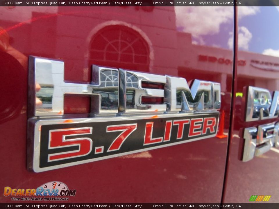 2013 Ram 1500 Express Quad Cab Deep Cherry Red Pearl / Black/Diesel Gray Photo #10