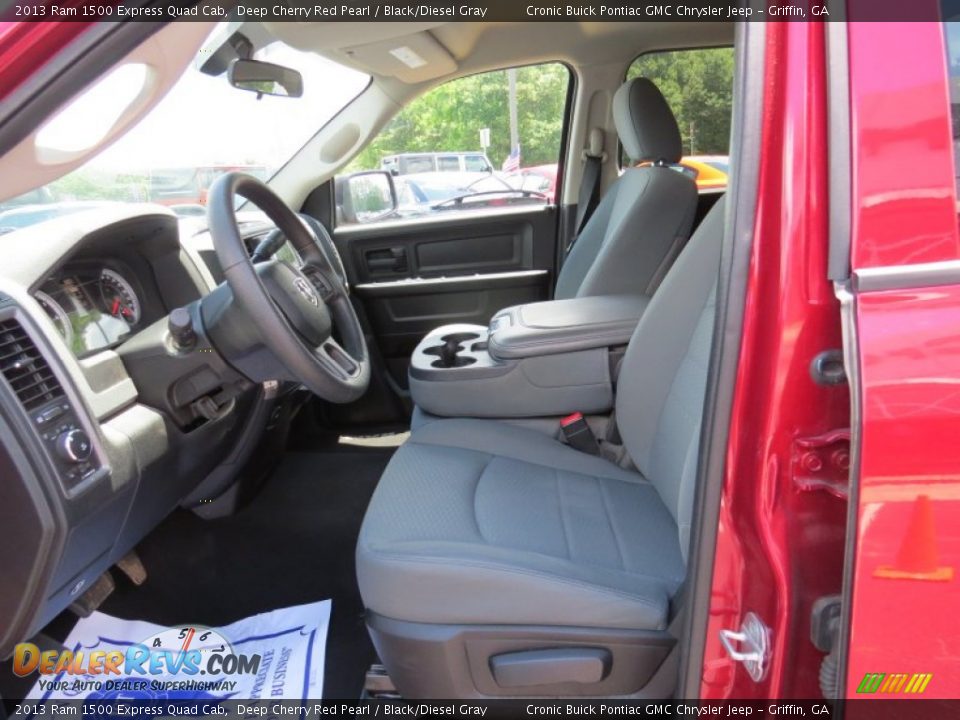 2013 Ram 1500 Express Quad Cab Deep Cherry Red Pearl / Black/Diesel Gray Photo #11