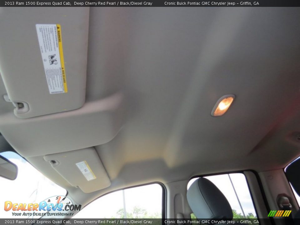 2013 Ram 1500 Express Quad Cab Deep Cherry Red Pearl / Black/Diesel Gray Photo #13