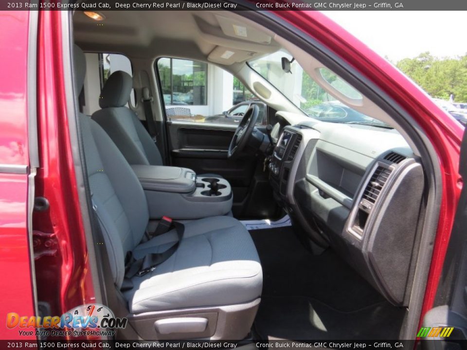 2013 Ram 1500 Express Quad Cab Deep Cherry Red Pearl / Black/Diesel Gray Photo #16