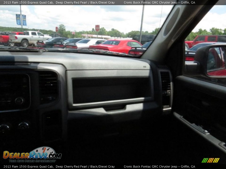 2013 Ram 1500 Express Quad Cab Deep Cherry Red Pearl / Black/Diesel Gray Photo #17