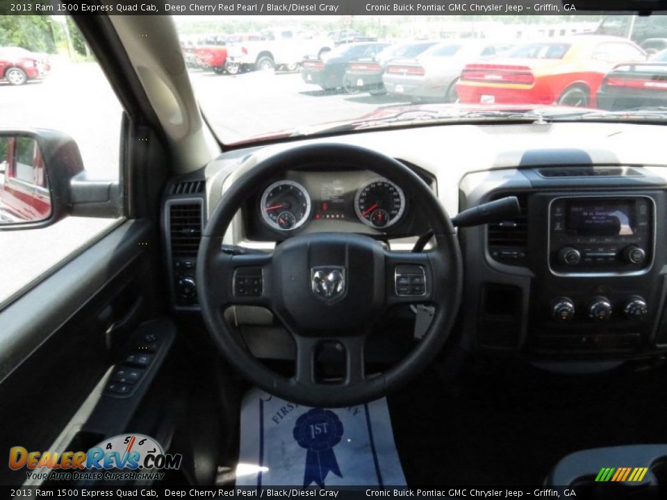 2013 Ram 1500 Express Quad Cab Deep Cherry Red Pearl / Black/Diesel Gray Photo #20