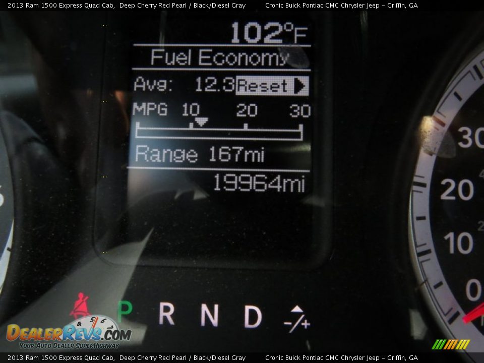 2013 Ram 1500 Express Quad Cab Deep Cherry Red Pearl / Black/Diesel Gray Photo #22