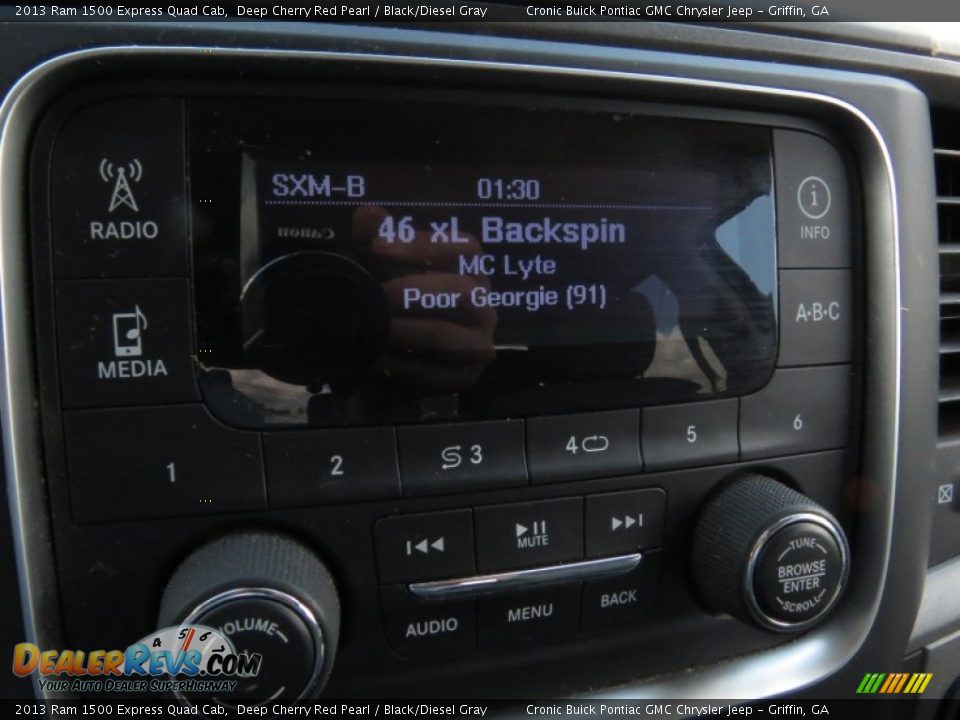 2013 Ram 1500 Express Quad Cab Deep Cherry Red Pearl / Black/Diesel Gray Photo #23