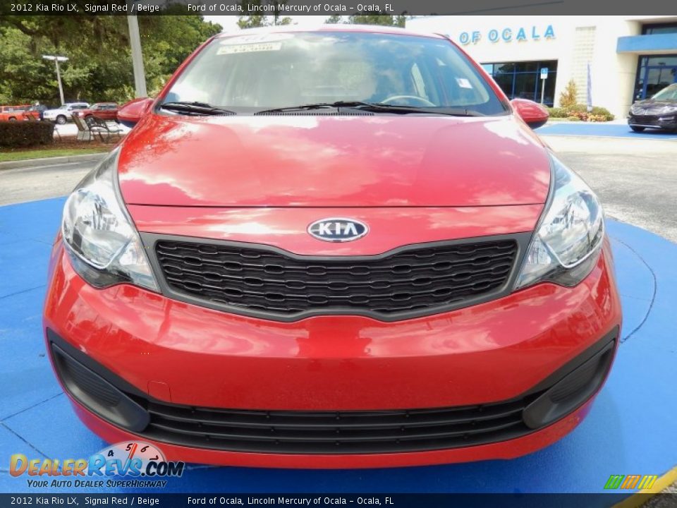 2012 Kia Rio LX Signal Red / Beige Photo #8