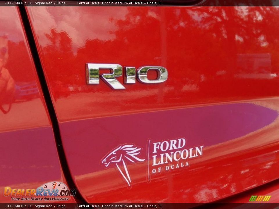 2012 Kia Rio LX Signal Red / Beige Photo #9
