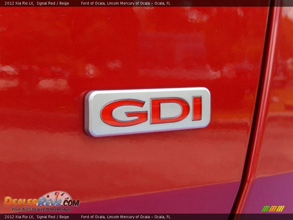 2012 Kia Rio LX Signal Red / Beige Photo #10
