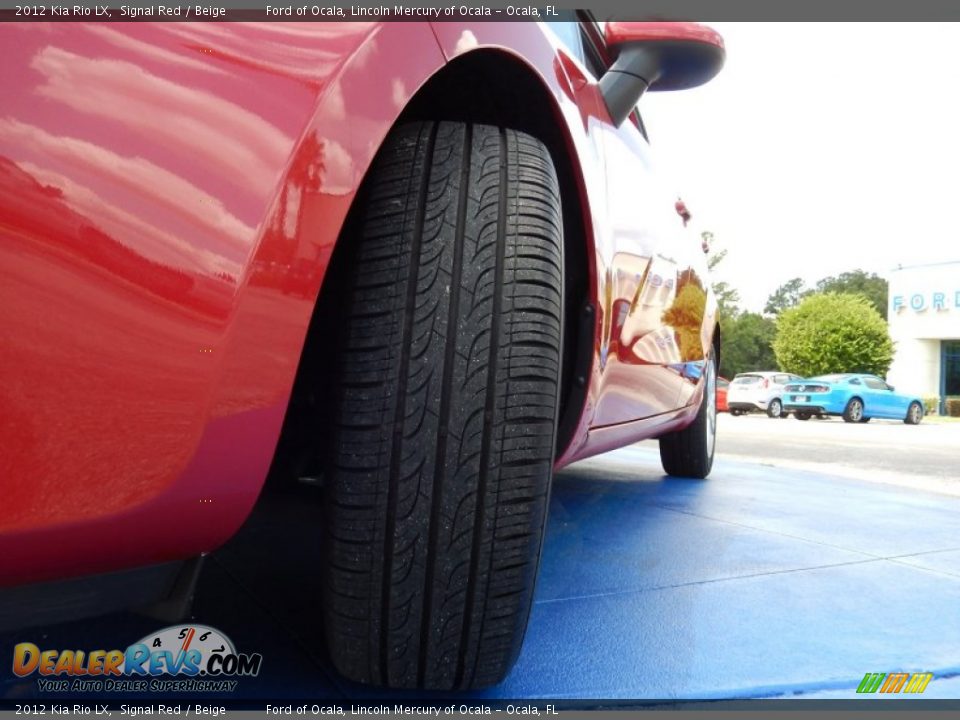 2012 Kia Rio LX Signal Red / Beige Photo #12