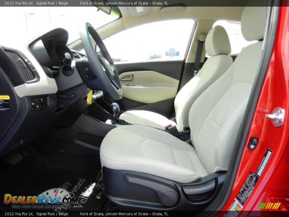 2012 Kia Rio LX Signal Red / Beige Photo #13