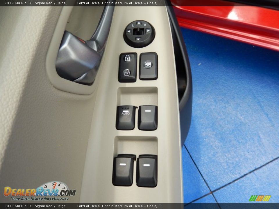 2012 Kia Rio LX Signal Red / Beige Photo #15