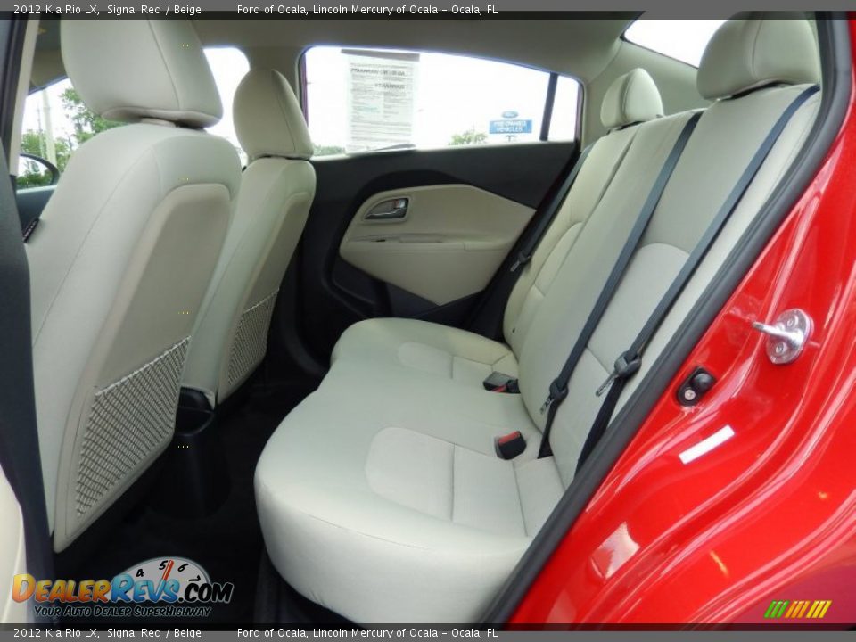 2012 Kia Rio LX Signal Red / Beige Photo #16