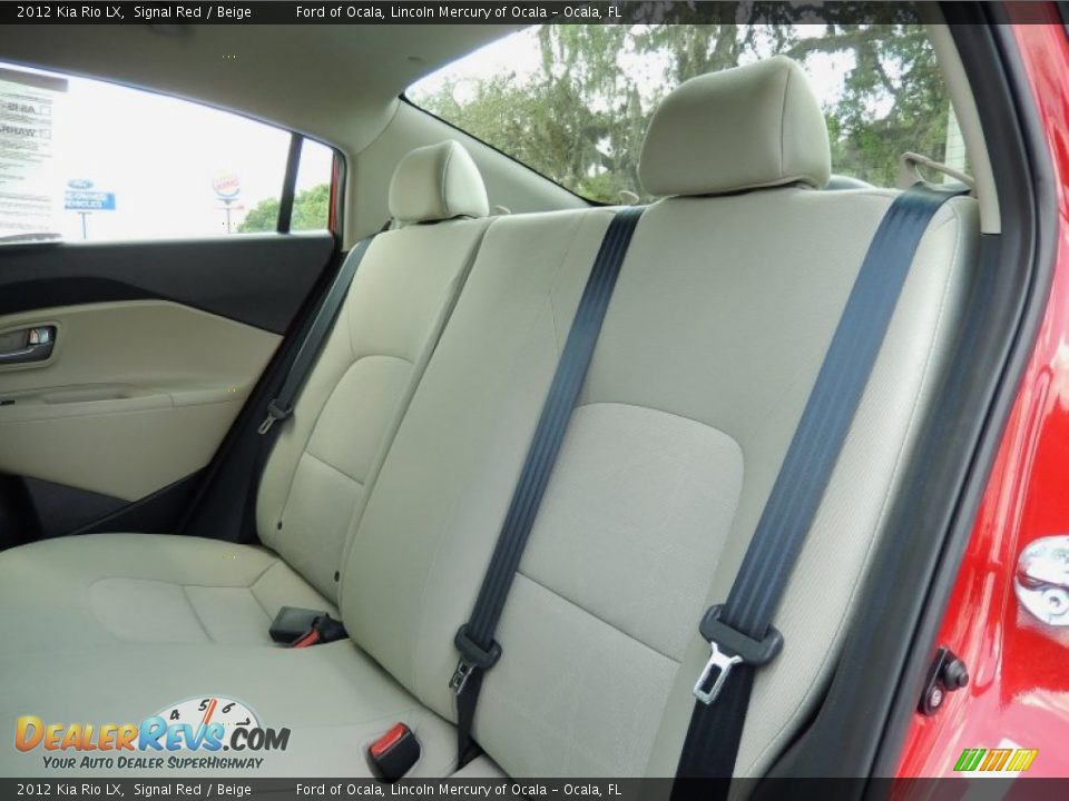 2012 Kia Rio LX Signal Red / Beige Photo #17