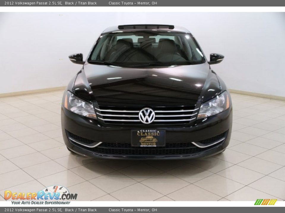 2012 Volkswagen Passat 2.5L SE Black / Titan Black Photo #2
