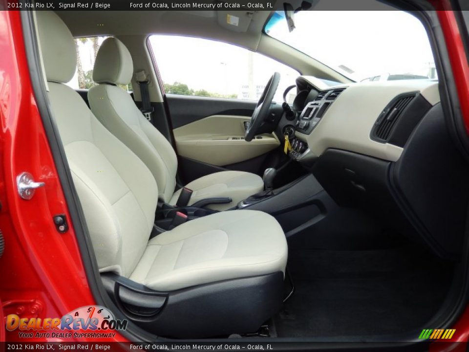 2012 Kia Rio LX Signal Red / Beige Photo #18
