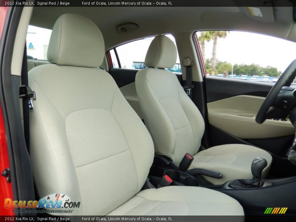 2012 Kia Rio LX Signal Red / Beige Photo #19