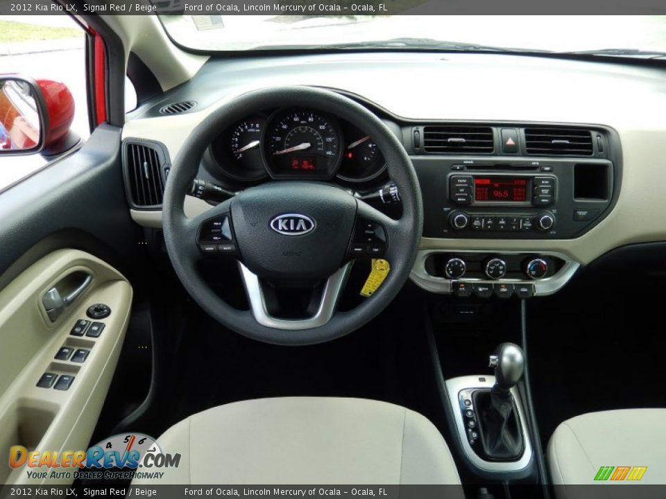2012 Kia Rio LX Signal Red / Beige Photo #21