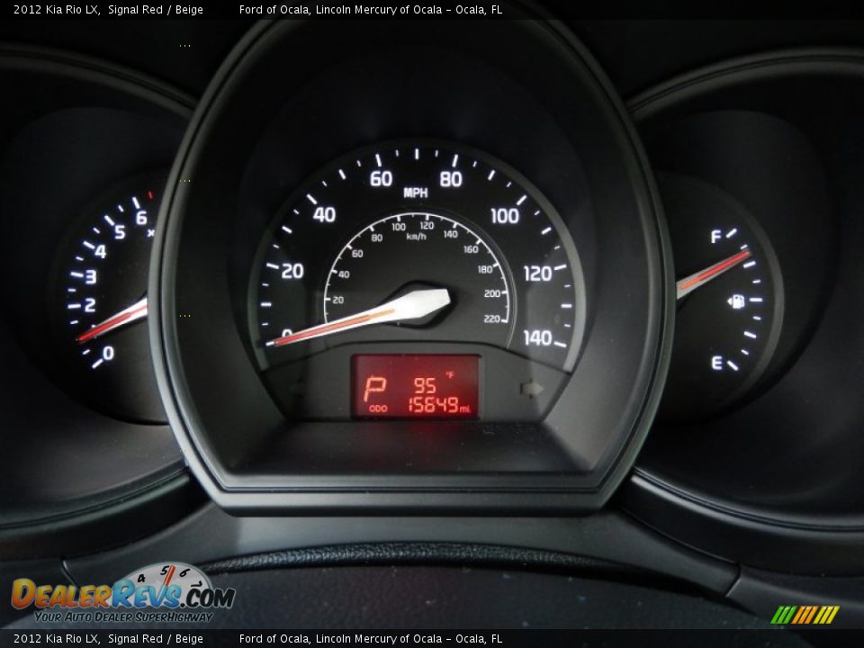 2012 Kia Rio LX Signal Red / Beige Photo #22