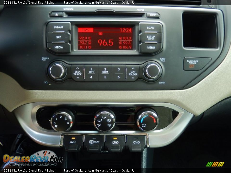 2012 Kia Rio LX Signal Red / Beige Photo #23