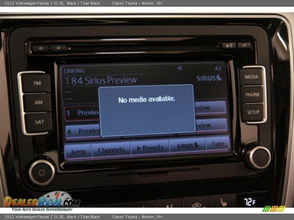 2012 Volkswagen Passat 2.5L SE Black / Titan Black Photo #12