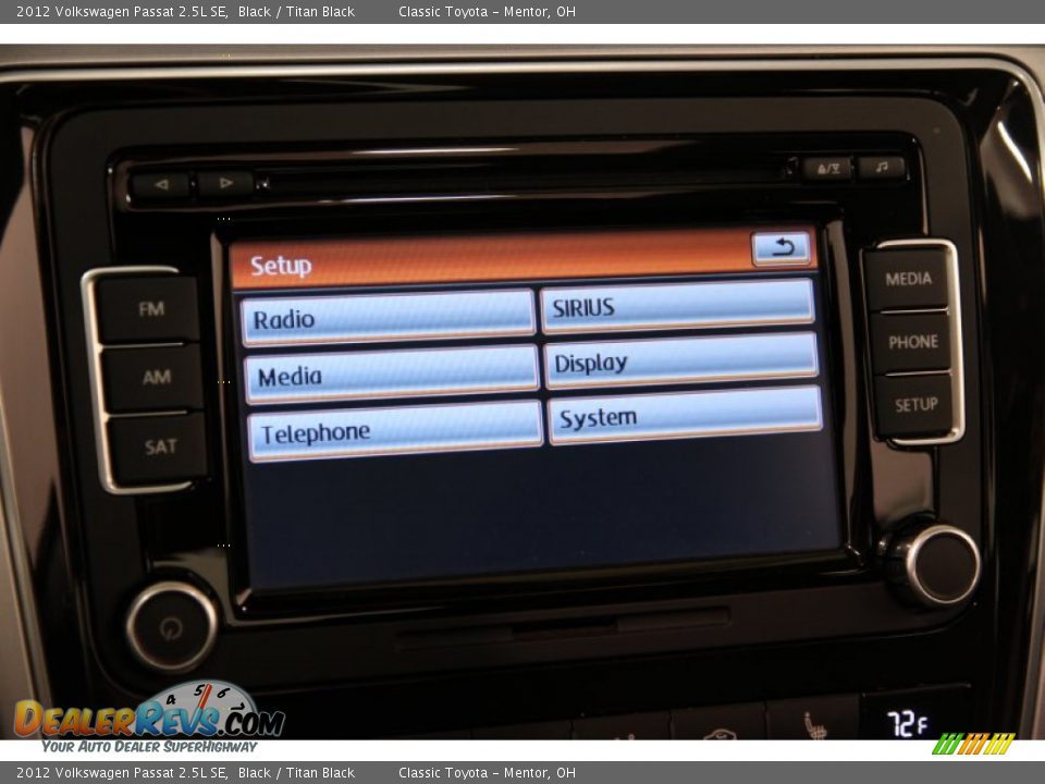 2012 Volkswagen Passat 2.5L SE Black / Titan Black Photo #14
