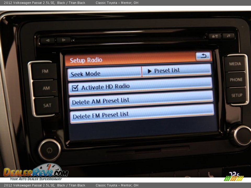 2012 Volkswagen Passat 2.5L SE Black / Titan Black Photo #15