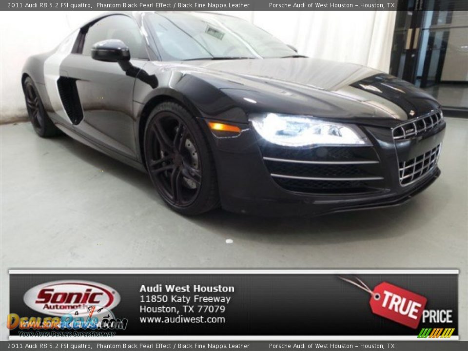 2011 Audi R8 5.2 FSI quattro Phantom Black Pearl Effect / Black Fine Nappa Leather Photo #1