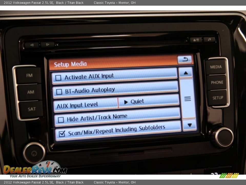 2012 Volkswagen Passat 2.5L SE Black / Titan Black Photo #16