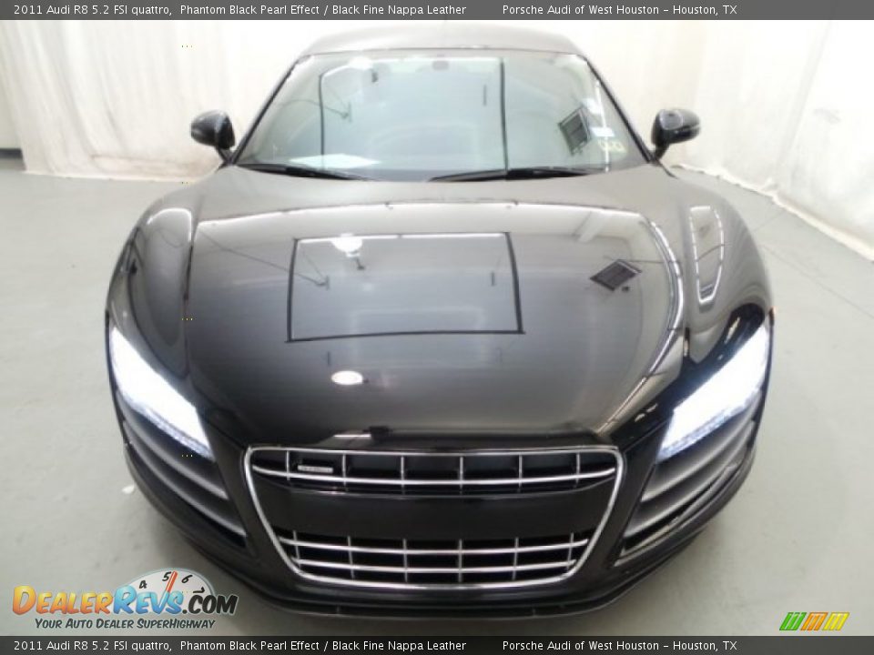 2011 Audi R8 5.2 FSI quattro Phantom Black Pearl Effect / Black Fine Nappa Leather Photo #2