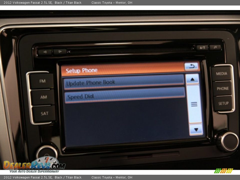 2012 Volkswagen Passat 2.5L SE Black / Titan Black Photo #17