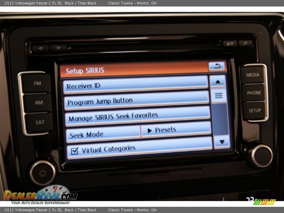 2012 Volkswagen Passat 2.5L SE Black / Titan Black Photo #18