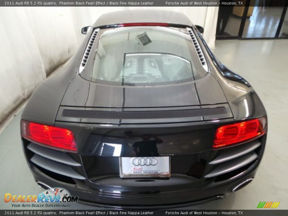 2011 Audi R8 5.2 FSI quattro Phantom Black Pearl Effect / Black Fine Nappa Leather Photo #5