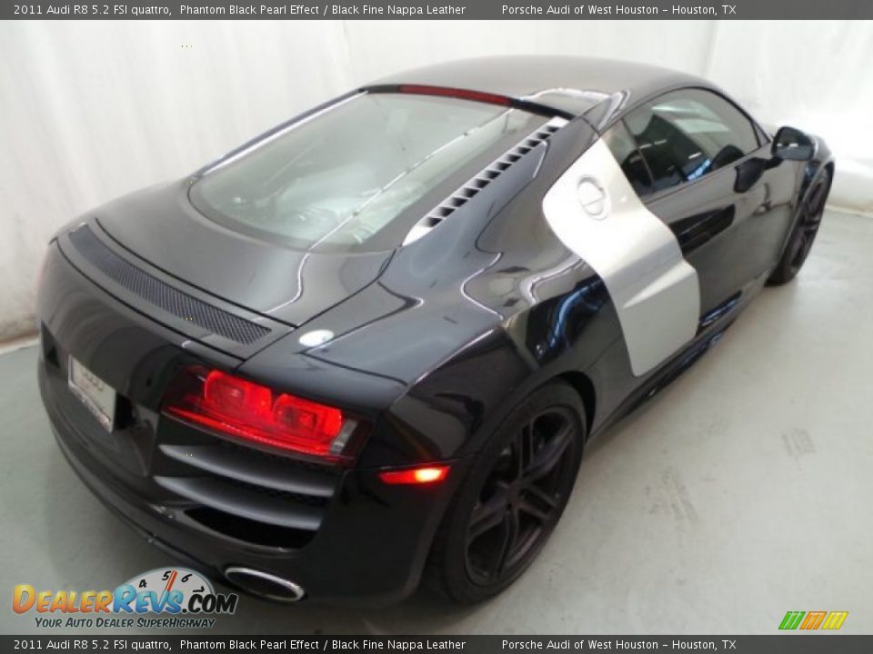2011 Audi R8 5.2 FSI quattro Phantom Black Pearl Effect / Black Fine Nappa Leather Photo #6