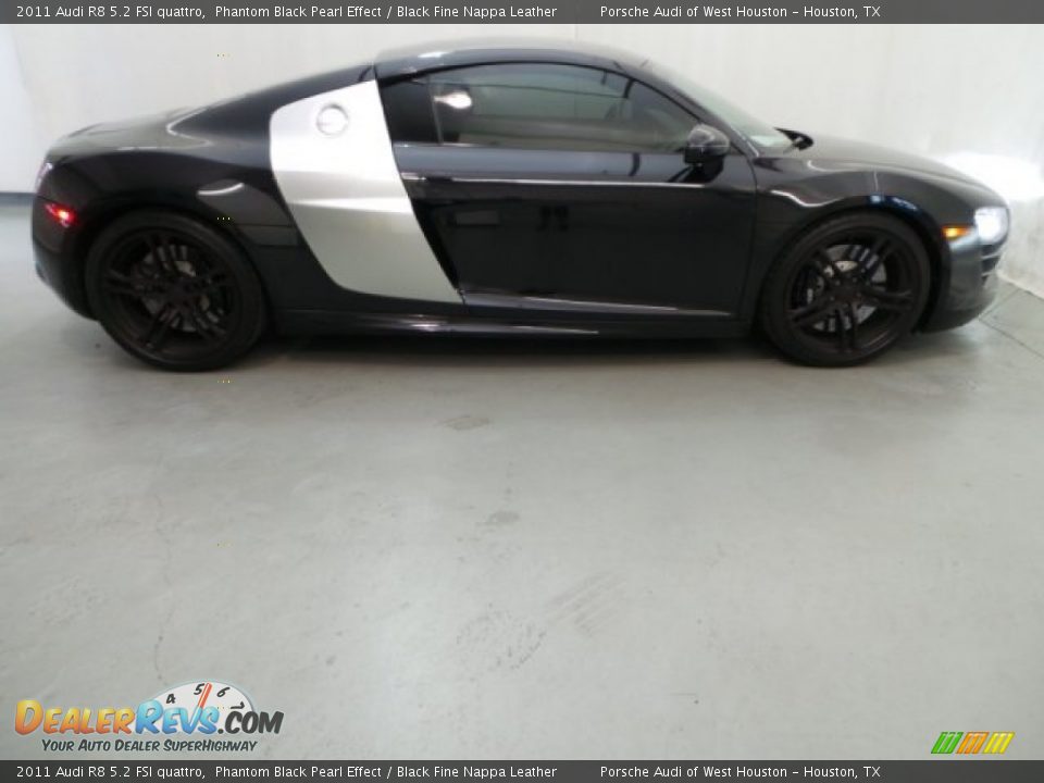 2011 Audi R8 5.2 FSI quattro Phantom Black Pearl Effect / Black Fine Nappa Leather Photo #7
