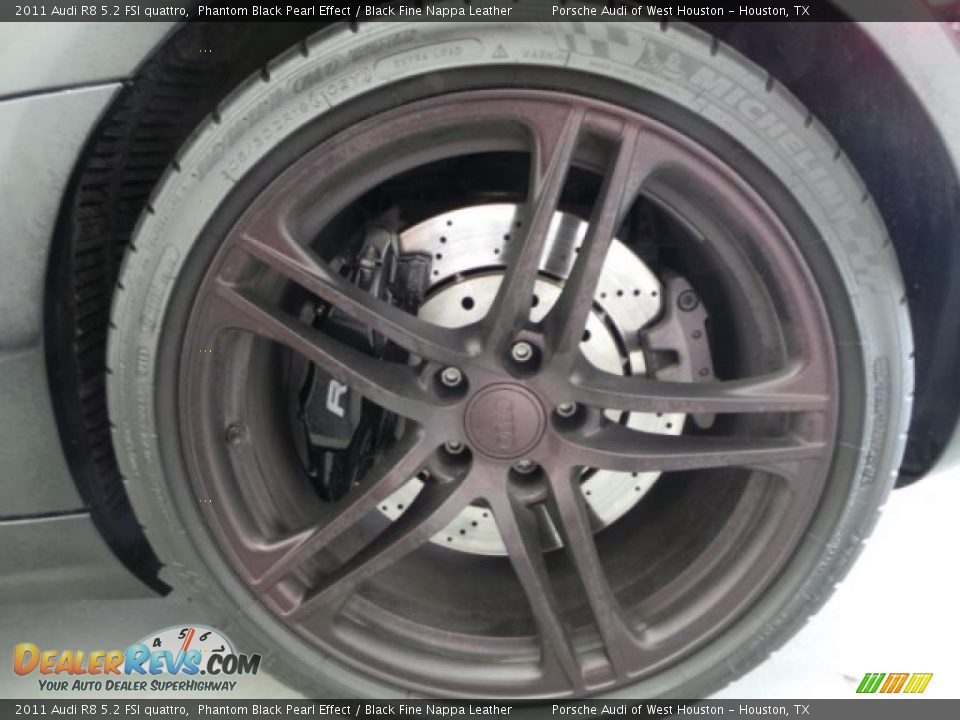 2011 Audi R8 5.2 FSI quattro Phantom Black Pearl Effect / Black Fine Nappa Leather Photo #9