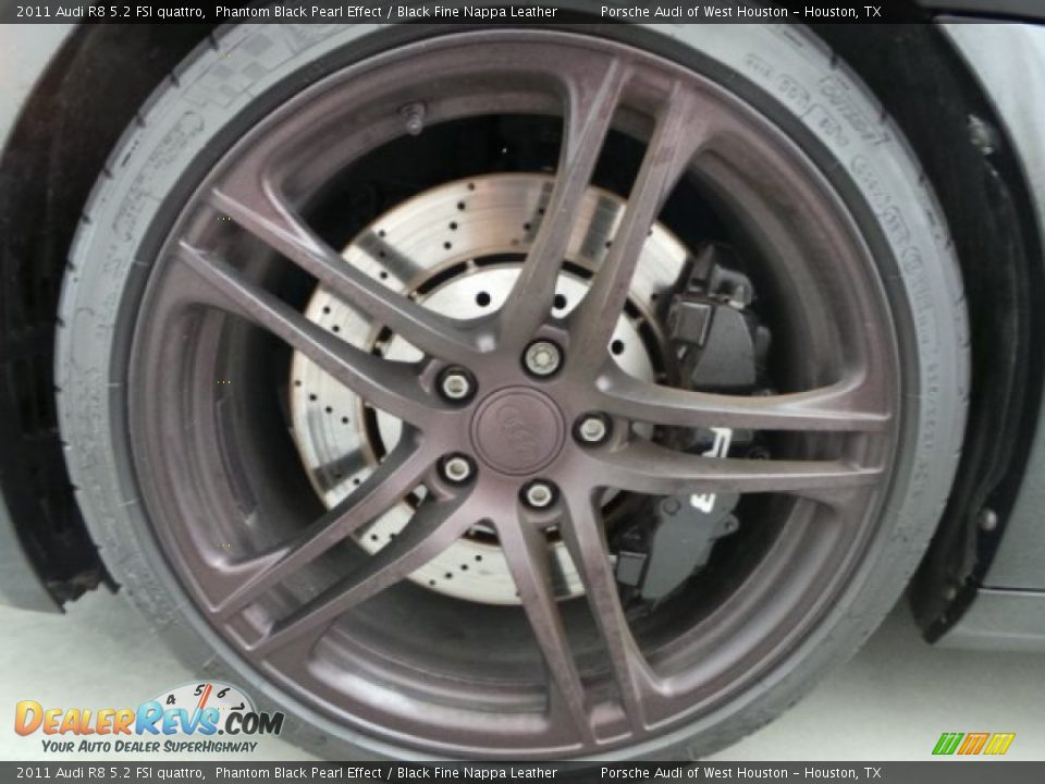 2011 Audi R8 5.2 FSI quattro Phantom Black Pearl Effect / Black Fine Nappa Leather Photo #10