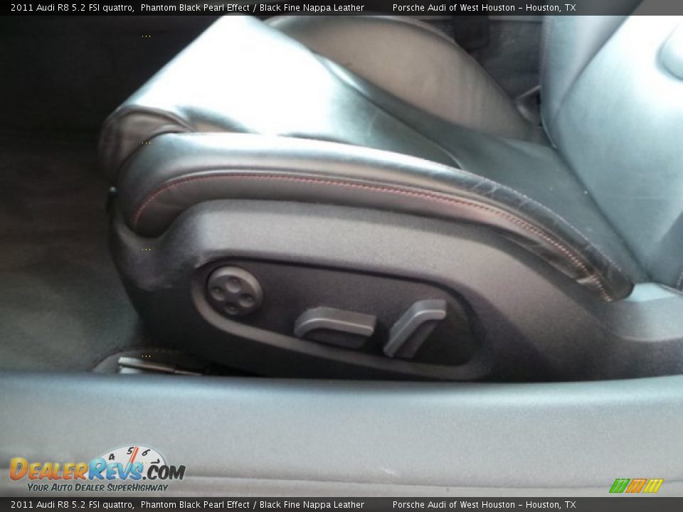 2011 Audi R8 5.2 FSI quattro Phantom Black Pearl Effect / Black Fine Nappa Leather Photo #14
