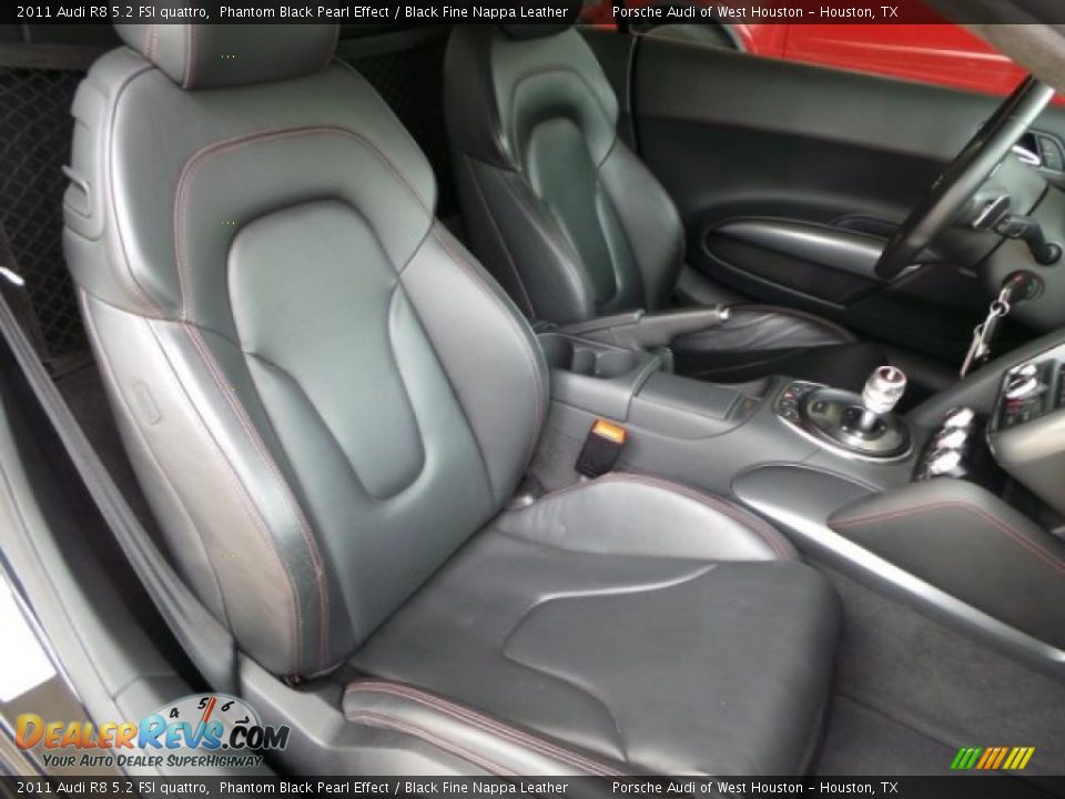 2011 Audi R8 5.2 FSI quattro Phantom Black Pearl Effect / Black Fine Nappa Leather Photo #35