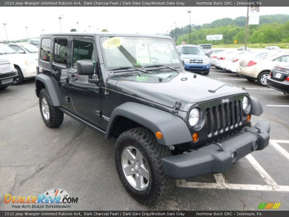Front 3/4 View of 2010 Jeep Wrangler Unlimited Rubicon 4x4 Photo #3