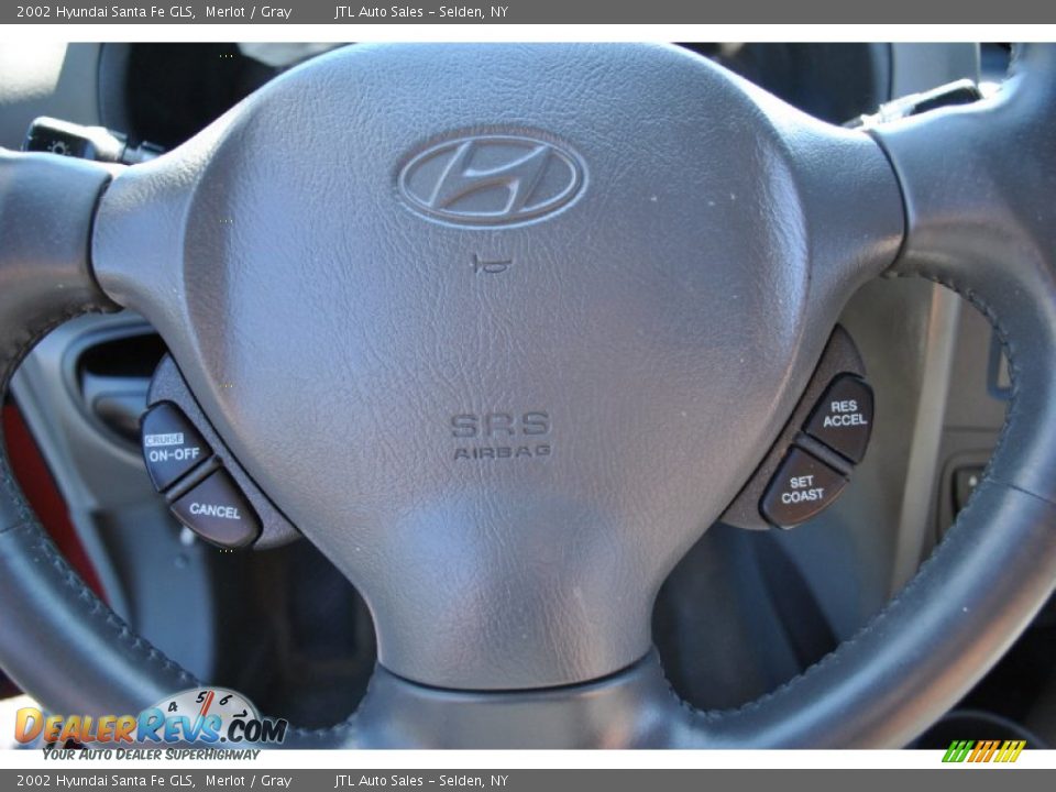 2002 Hyundai Santa Fe GLS Merlot / Gray Photo #12