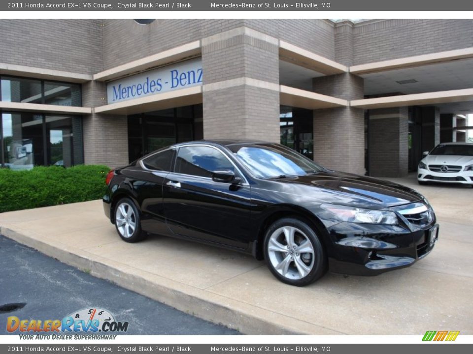 2011 Honda Accord EX-L V6 Coupe Crystal Black Pearl / Black Photo #1
