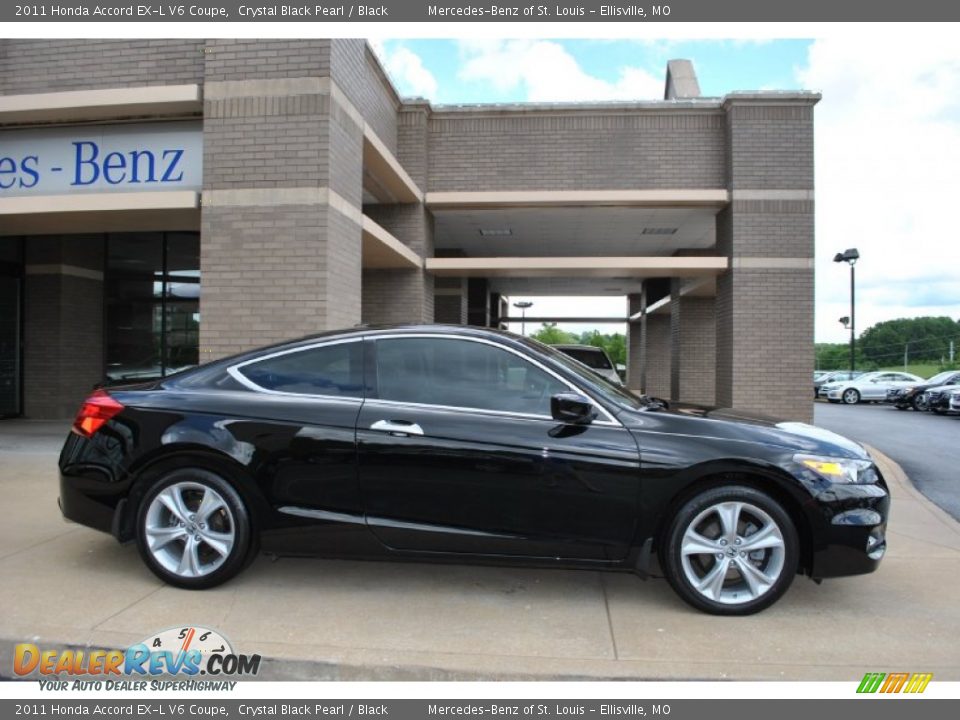 2011 Honda Accord EX-L V6 Coupe Crystal Black Pearl / Black Photo #2