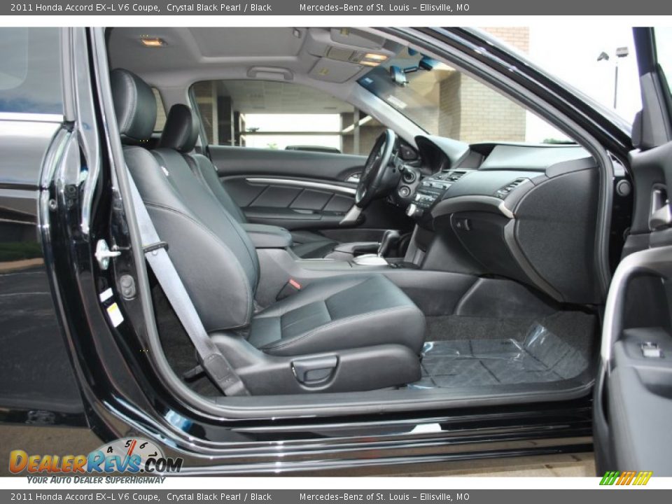 2011 Honda Accord EX-L V6 Coupe Crystal Black Pearl / Black Photo #3