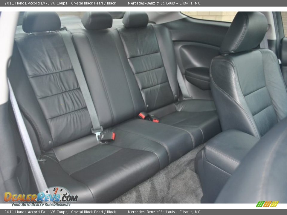 2011 Honda Accord EX-L V6 Coupe Crystal Black Pearl / Black Photo #4